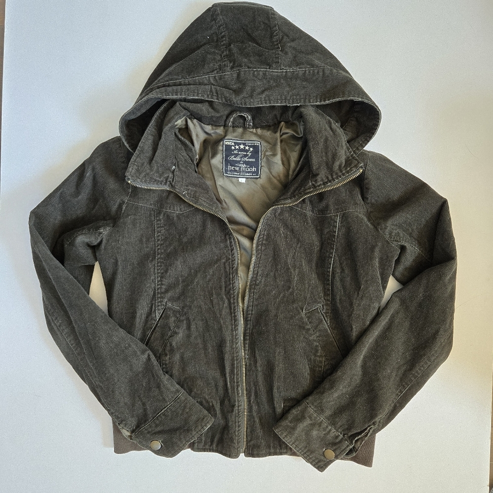 NECA Bella Swan New Moon Green Corduroy Jacket Y2K Nostalgia Size Large
